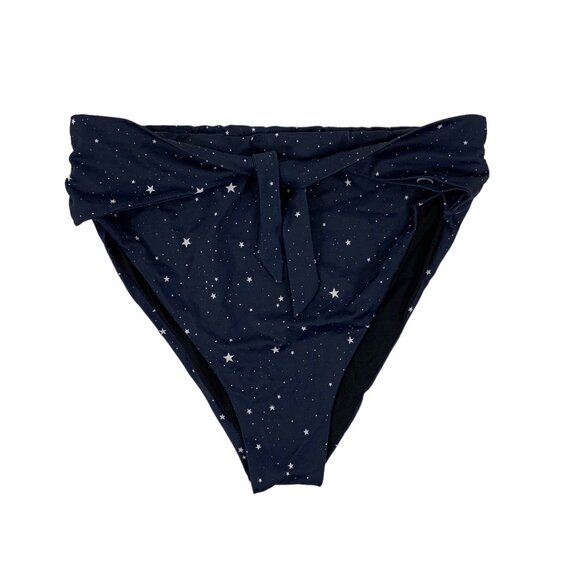 Kitty And Vibe Bikini Bottoms 4XL2 Blue High Waist Swim Resort NEW - Picture 1 of 5